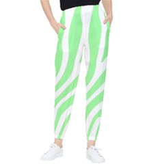 Green Zebra Vibes Animal Print  Women s Tapered Pants by ConteMonfrey