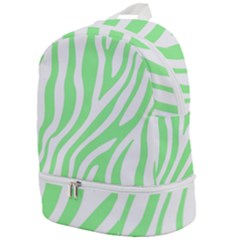 Green Zebra Vibes Animal Print  Zip Bottom Backpack by ConteMonfrey