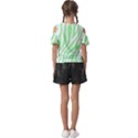 Green Zebra Vibes Animal Print  Kids  Butterfly Cutout Tee View2