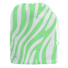 Green Zebra Vibes Animal Print  Drawstring Pouch (3xl) by ConteMonfrey