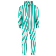 Blue Zebra Vibes Animal Print   Hooded Jumpsuit (men) by ConteMonfrey