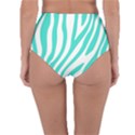 Blue Zebra Vibes Animal Print   Reversible High-Waist Bikini Bottoms View4