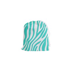 Blue Zebra Vibes Animal Print   Drawstring Pouch (xs) by ConteMonfrey