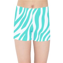 Blue Zebra Vibes Animal Print   Kids  Sports Shorts by ConteMonfrey