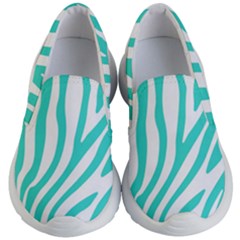 Blue Zebra Vibes Animal Print   Kids Lightweight Slip Ons by ConteMonfrey