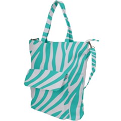 Blue Zebra Vibes Animal Print   Shoulder Tote Bag by ConteMonfrey