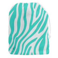 Blue Zebra Vibes Animal Print   Drawstring Pouch (3xl) by ConteMonfrey