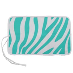 Blue Zebra Vibes Animal Print   Pen Storage Case (m) by ConteMonfrey