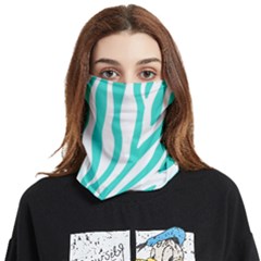 Blue Zebra Vibes Animal Print   Face Covering Bandana (two Sides) by ConteMonfrey