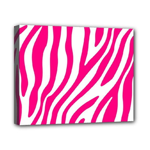 Pink Fucsia Zebra Vibes Animal Print Canvas 10  X 8  (stretched) by ConteMonfrey