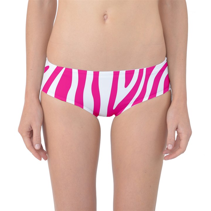 Pink Fucsia Zebra Vibes Animal Print Classic Bikini Bottoms