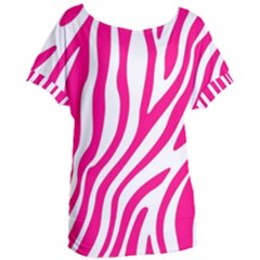 Pink Fucsia Zebra Vibes Animal Print Women s Oversized Tee by ConteMonfrey