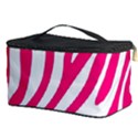 Pink Fucsia Zebra Vibes Animal Print Cosmetic Storage View3