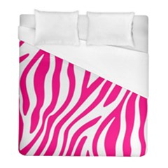 Pink Fucsia Zebra Vibes Animal Print Duvet Cover (full/ Double Size) by ConteMonfrey