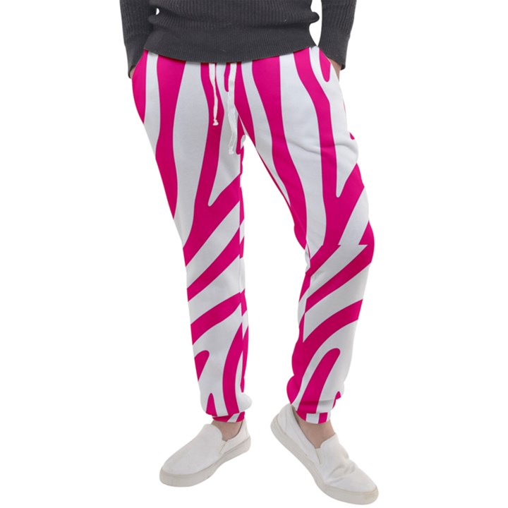 Pink Fucsia Zebra Vibes Animal Print Men s Jogger Sweatpants