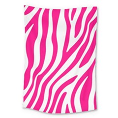 Pink Fucsia Zebra Vibes Animal Print Large Tapestry by ConteMonfrey