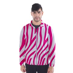 Pink Fucsia Zebra Vibes Animal Print Men s Windbreaker by ConteMonfrey