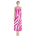 Pink Fucsia Zebra Vibes Animal Print Button Up Chiffon Maxi Dress View1