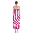 Pink Fucsia Zebra Vibes Animal Print Button Up Chiffon Maxi Dress View2