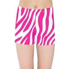 Pink Fucsia Zebra Vibes Animal Print Kids  Sports Shorts by ConteMonfrey