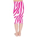 Pink Fucsia Zebra Vibes Animal Print Kids  Capri Leggings  View2