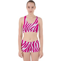 Pink Fucsia Zebra Vibes Animal Print Work It Out Gym Set by ConteMonfrey