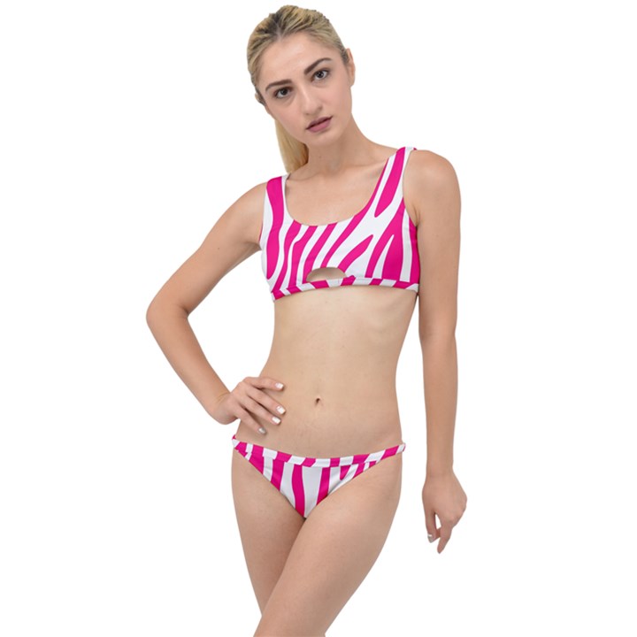 Pink Fucsia Zebra Vibes Animal Print The Little Details Bikini Set