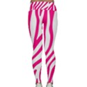 Pink Fucsia Zebra Vibes Animal Print Lightweight Velour Classic Yoga Leggings View2