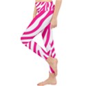 Pink Fucsia Zebra Vibes Animal Print Lightweight Velour Classic Yoga Leggings View3