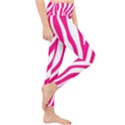 Pink Fucsia Zebra Vibes Animal Print Lightweight Velour Classic Yoga Leggings View4