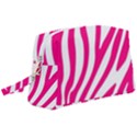 Pink Fucsia Zebra Vibes Animal Print Wristlet Pouch Bag (Large) View1