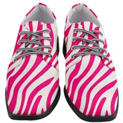 Pink Fucsia Zebra Vibes Animal Print Women Heeled Oxford Shoes by ConteMonfrey