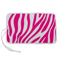 Pink Fucsia Zebra Vibes Animal Print Pen Storage Case (s) by ConteMonfrey