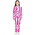 Pink Fucsia Zebra Vibes Animal Print Kids  Tracksuit View1