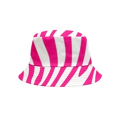 Pink Fucsia Zebra Vibes Animal Print Bucket Hat (kids) by ConteMonfrey