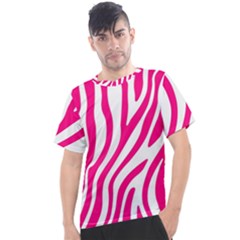 Pink Fucsia Zebra Vibes Animal Print Men s Sport Top by ConteMonfrey