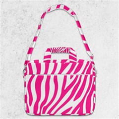 Pink Fucsia Zebra Vibes Animal Print Macbook Pro 13  Shoulder Laptop Bag  by ConteMonfrey