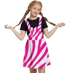 Pink Fucsia Zebra Vibes Animal Print Kids  Apron Dress by ConteMonfrey