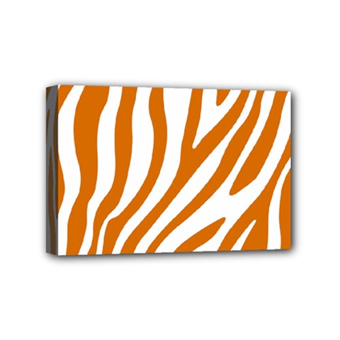 Orange Zebra Vibes Animal Print   Mini Canvas 6  X 4  (stretched) by ConteMonfrey