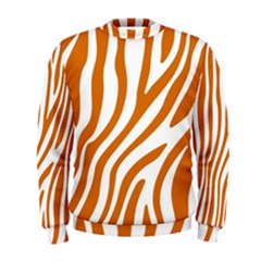 Orange Zebra Vibes Animal Print   Men s Sweatshirt by ConteMonfrey