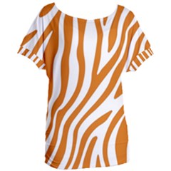 Orange Zebra Vibes Animal Print   Women s Oversized Tee by ConteMonfrey