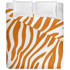 Orange Zebra Vibes Animal Print   Duvet Cover Double Side (california King Size) by ConteMonfrey