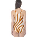 Orange Zebra Vibes Animal Print   One Piece Swimsuit View2