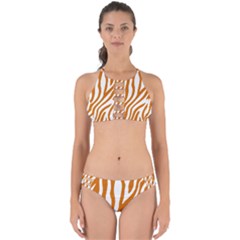 Orange Zebra Vibes Animal Print   Perfectly Cut Out Bikini Set by ConteMonfrey