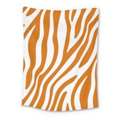 Orange Zebra Vibes Animal Print   Medium Tapestry by ConteMonfrey