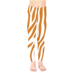 Orange Zebra Vibes Animal Print   Kids  Leggings by ConteMonfrey