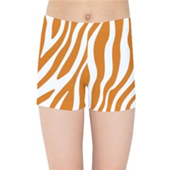 Orange Zebra Vibes Animal Print   Kids  Sports Shorts by ConteMonfrey