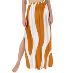 Orange Zebra Vibes Animal Print   Maxi Chiffon Tie-up Sarong by ConteMonfrey