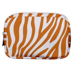 Orange Zebra Vibes Animal Print   Make Up Pouch (small) by ConteMonfrey