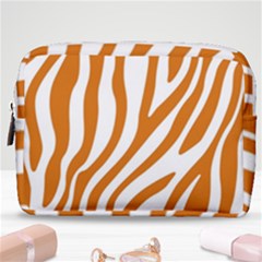 Orange Zebra Vibes Animal Print   Make Up Pouch (medium) by ConteMonfrey